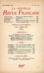 <i>La Galère</i> -  Nouvelle Revue Française 1938