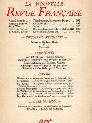 La Galère -  Nouvelle Revue Française 1938