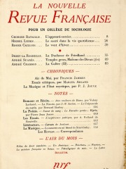 La Galère - Nouvelle Revue Française 1938