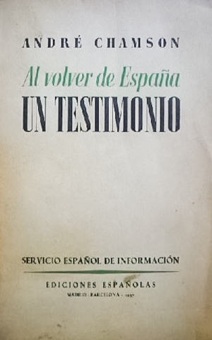 <i>Retour d'Espagne</i> - édition espagnole 1937