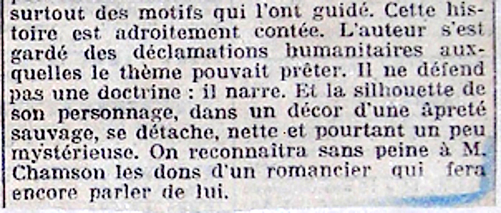 Roux La Tribune de Genève, 16 janvier 1926