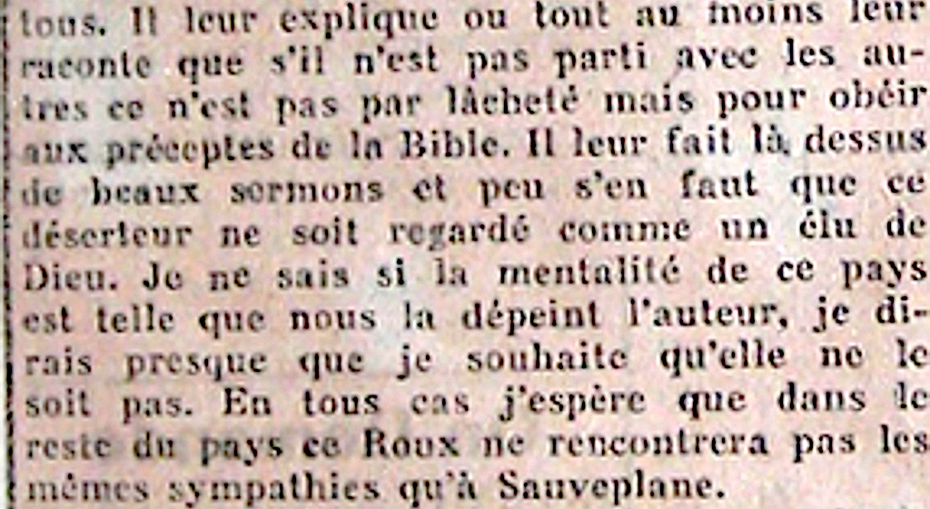 Roux Moniteur du Calvados, 14 janvier 1926