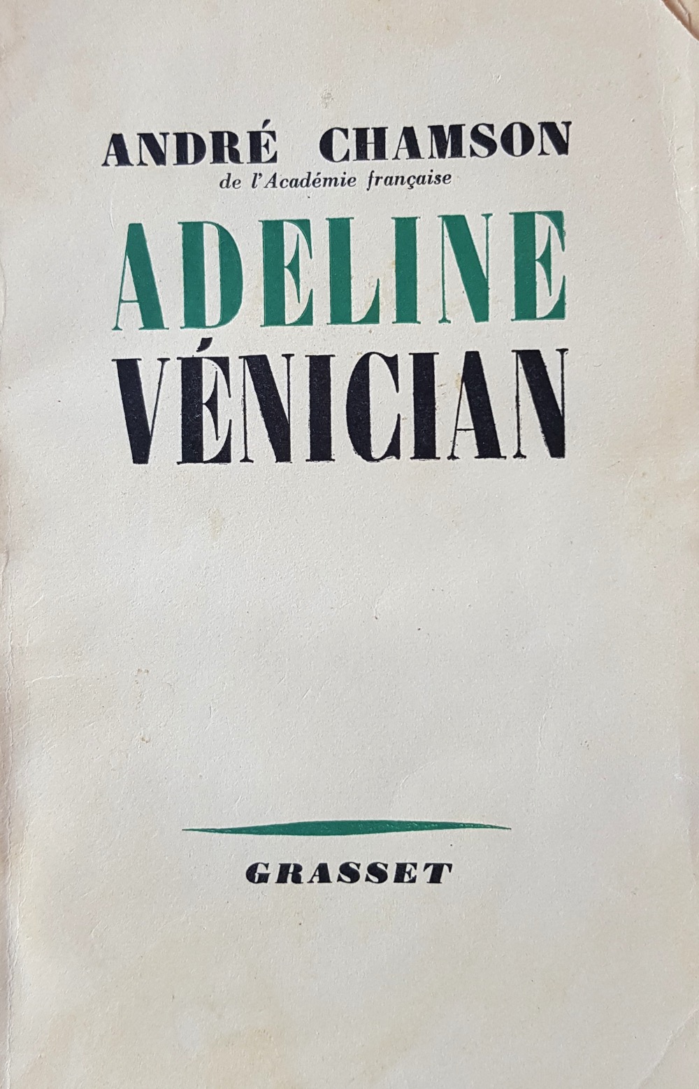 Adeline Vénician - Grasset 1956
